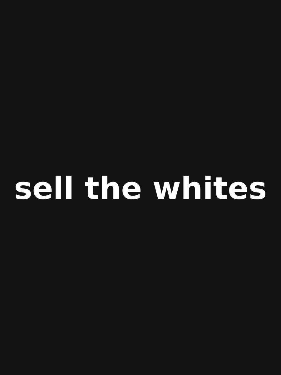 Sell the Whites artwork close-up without the garment