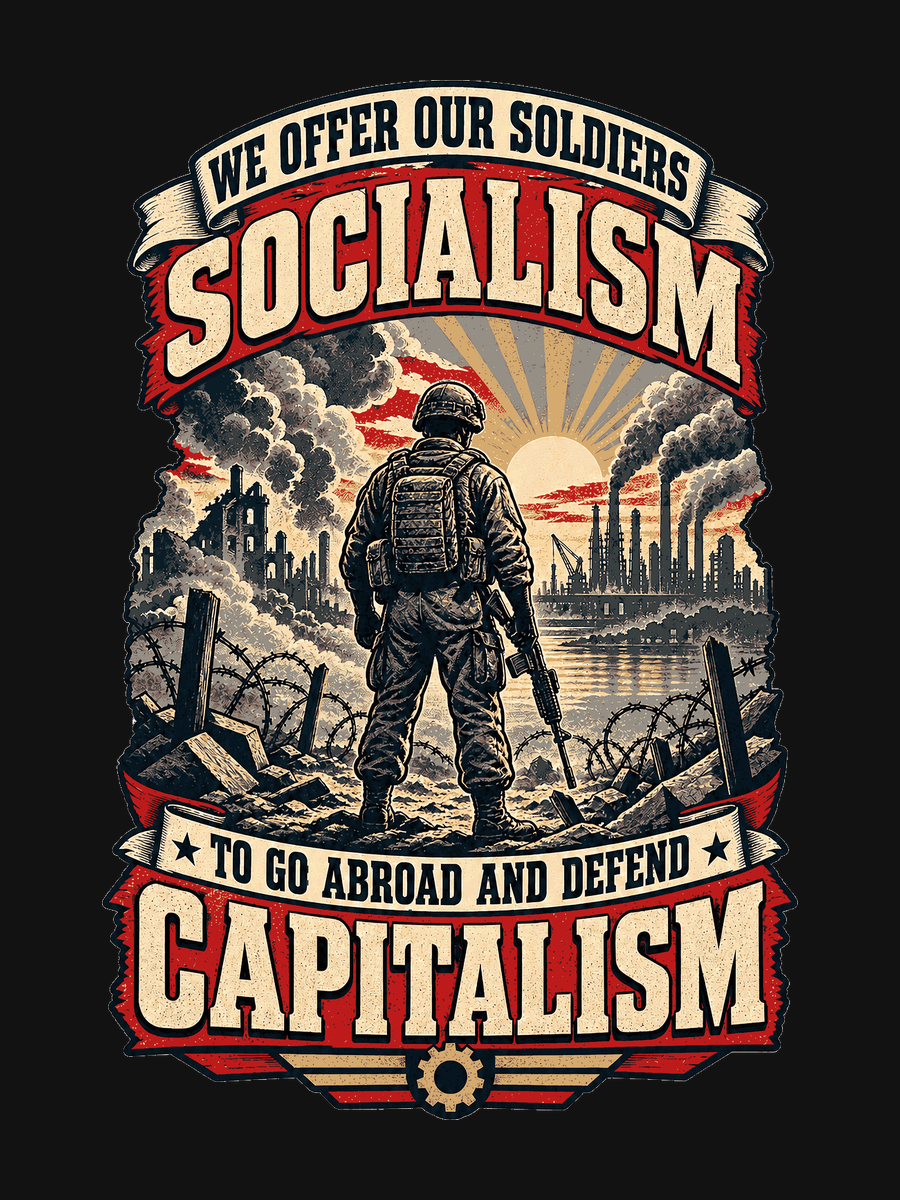 Socialism Abroad artwork close-up without the garment